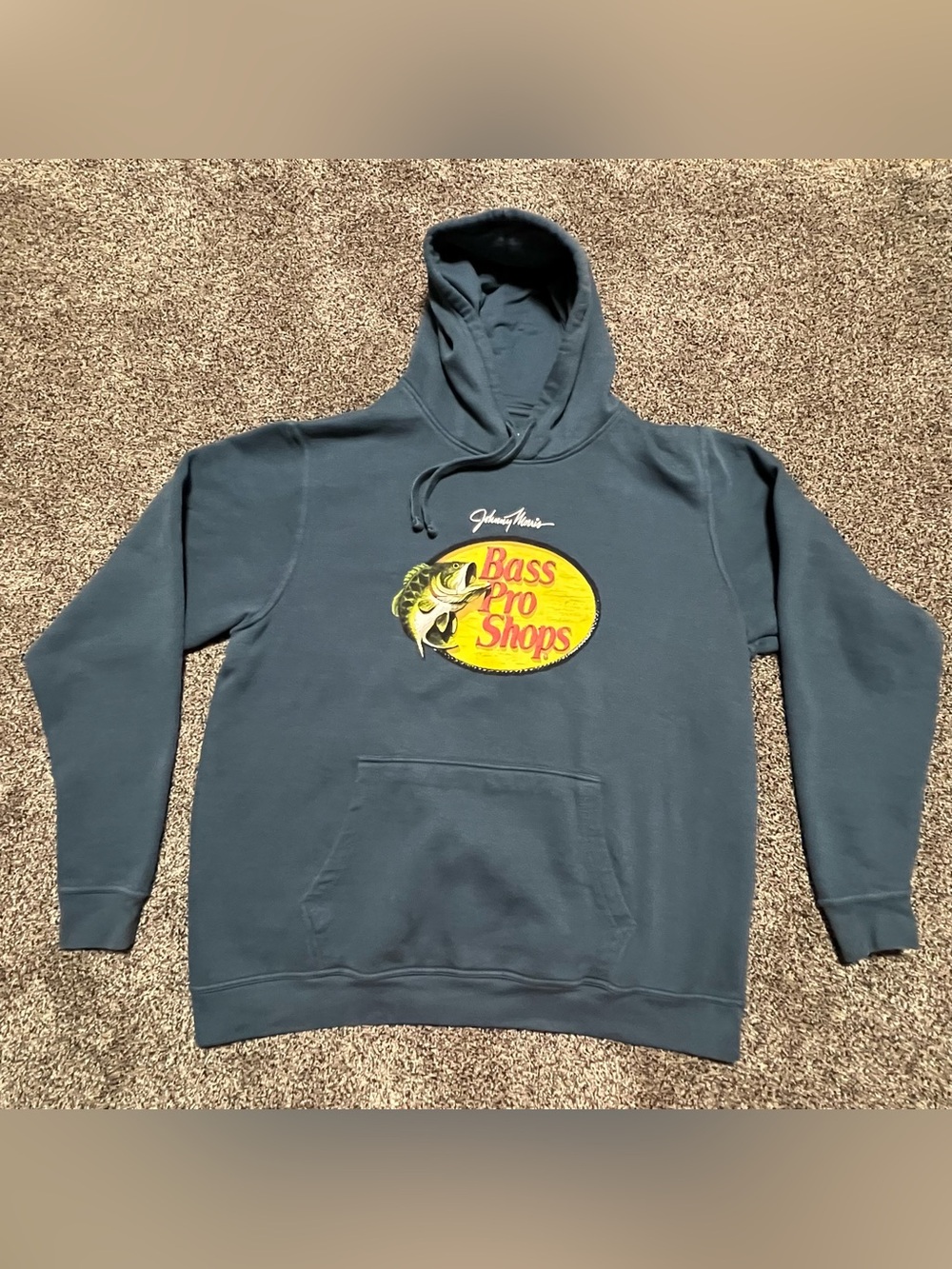 Bass Pro Shops Men’s XL Classic Chest Logo Blue Hoodie